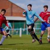 Andy Melville on the ball for Asfordby. Photo: Phil James