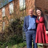 Melton MP Alicia Kearns and borough council leader Joe Orson at the Sysonby Lodge Farm site where work will start to prepare the land for the MMDR EMN-220413-173907001