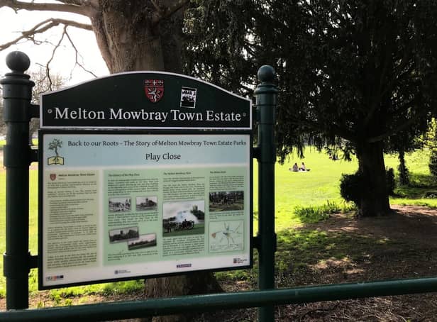 Melton's Play Close park, which is managed by the town estate EMN-220414-171831001