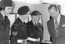 Members of the Melton ATC squadron pictured in 1973 during a Royal visit by the Duke of Edinburgh EMN-210904-170829001