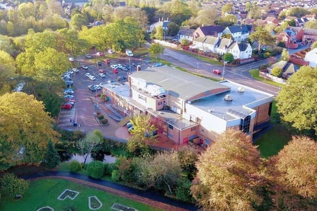 An aerial view of Waterfield Leisure Centre in Melton
PHOTO Mark @ Aerialview360 EMN-210423-120946001