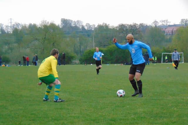 Linford Harris on the ball.