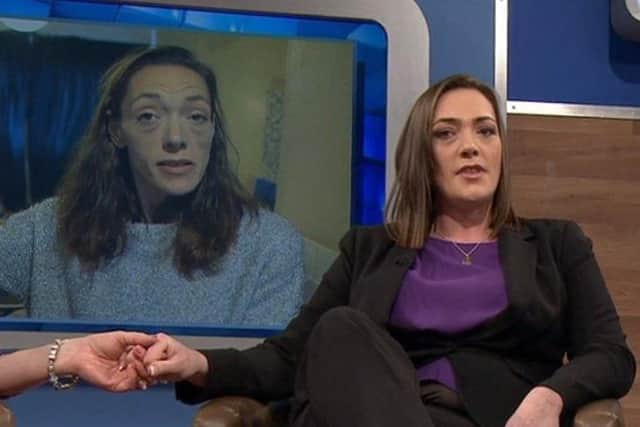 Kristie Bishop appearing on The Jeremy Kyle Show to discuss her drugs addiction EMN-210428-104326001
