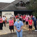 Staff at Latham House Medical Practice pictured last summer in the first months of the coronavirus pandemic EMN-210514-141121001
