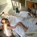 Howard Singer, pictured in hospital after he sustained serious injuries in a collision with a tractor at Gaddesby EMN-210515-130057001