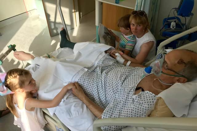 Howard Singer, pictured in hospital after he sustained serious injuries in a collision with a tractor at Gaddesby EMN-210515-130057001
