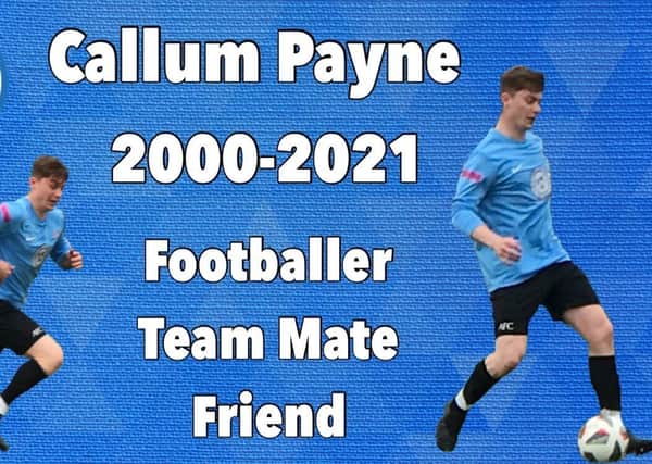 Asfordby FC's tribute to Callum Payne on social media EMN-210518-122011001