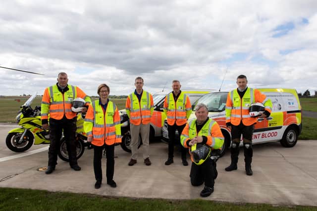 Members of the Leicestershire and Rutland Blood Bikes, which this month has received The Queen's Award for Voluntary Service EMN-210406-151544001