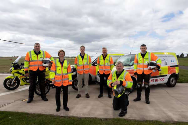 Members of the Leicestershire and Rutland Blood Bikes, which this month has received The Queen's Award for Voluntary Service EMN-210406-151544001