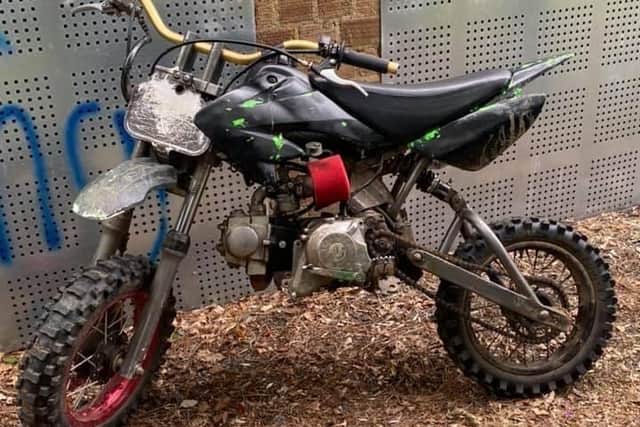 The scrambler bike seized in Melton by police officers EMN-210614-132243001
