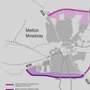 The route of the approved Melton Mowbray Distributor Road (MMDR), connecting north, east and south, and how it would join with the planned southern link section EMN-210614-113312001