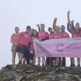 Family members and employees at Wrights Agriculture, a family farming business based in Saxelbye, celebrate taking on the 3 Peaks Challenge for charity EMN-210629-083351001