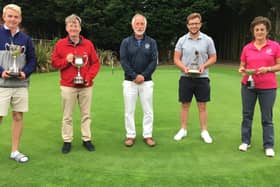 From left are Jordan Hirst, John Harvey, Club Captain David Hirst, Kieran Foster and Nancy Denny.