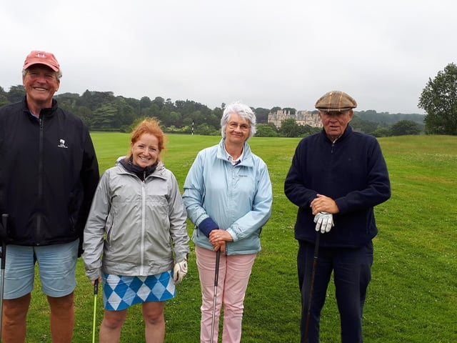 Winning team 1st Jab out on course. From left are Tipper Wilson, Erica McGarrigle, Melissa Headley-Lewis and Nick Chamberlin.