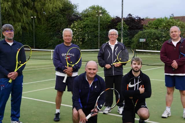 Hamilton Men’s Second team of Ian Scotland, Jon Dyson, Joe Cunningham and Richard Evans; front, Ed Shufflebotham and Dan Belcher