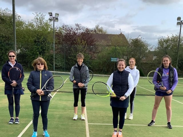 Hamilton’s Sue Harrison, Margaret Heggs, Tracy White, Penny Hallam, Jessi Jackson and Emily Harrison.