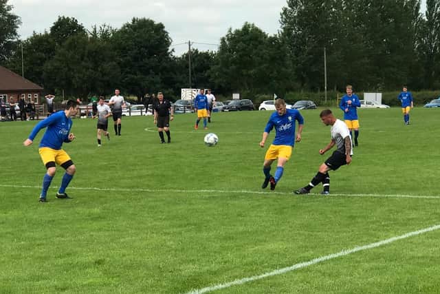 Action from Asfordby’s first pre-season game against Bottesford.