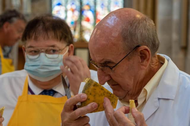Judging takes place for the hundreds of cheeses entered for the Artisan Cheese Awards at St Mary's Church, Melton this year
PHOTO Martin Elliott EMN-210719-130728001