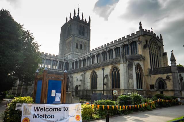 The scene outside the judging for the Artisan Cheese Awards at St Mary's Church, Melton this year
PHOTO Martin Elliott EMN-210719-130947001