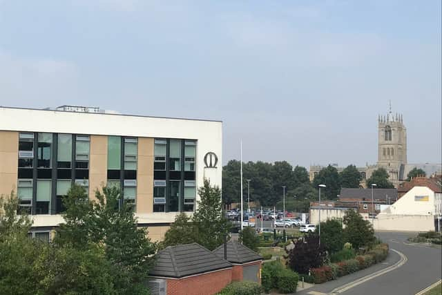 Melton Borough Council's offices viewed from the Burton Road bridge EMN-210720-125238001