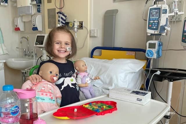 Florentina Burton (4), who is suffering from a rare and aggressive form of childhood cancer EMN-210726-130826001