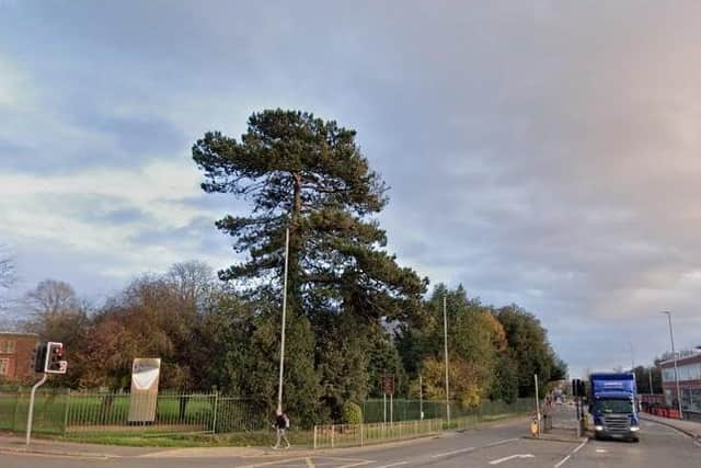 The Nottingham Road gardens at Pera Business Park to the left where a care home and extra care apartments could be built EMN-210727-145546001