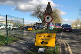 The Melton Covid vaccination centre at Melton Sports Village EMN-210728-113644001