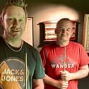 Snooker contest winner Neil Carter, left and runner up Brian Slater