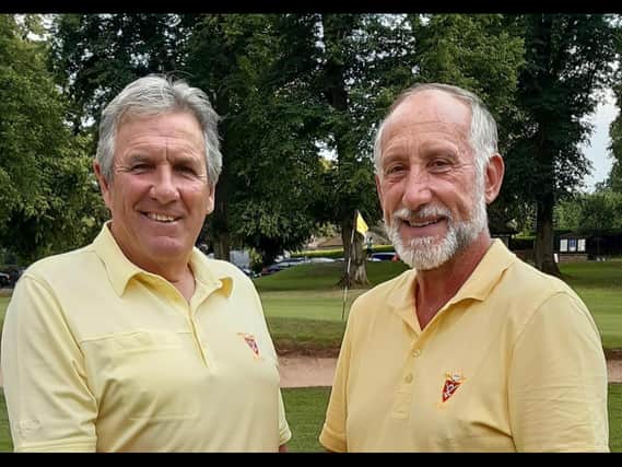 Captain David Hirst (right) with Gerry Stephens.