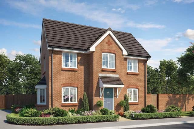 A computer-generated image of one of the Bellway homes being built off Leicester Road in Melton EMN-210730-150315001