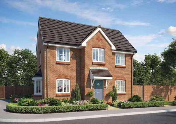 A computer-generated image of one of the Bellway homes being built off Leicester Road in Melton EMN-210730-150315001