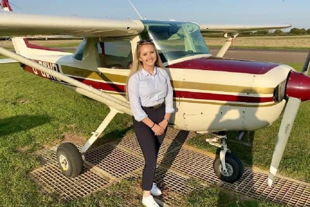Hoby's Olivia Brown, who has been awarded a British Women Pilots’ Association (BWPA) Flying High Scholarship EMN-210208-172224001