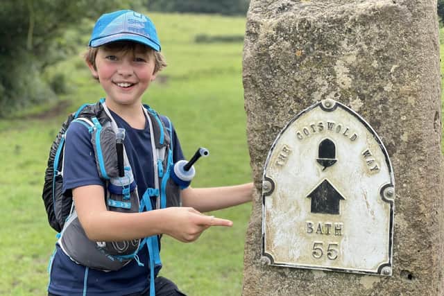 Nate Lygo (11), who is walking 102 miles along the Cotswold Way, to help raise awareness and funds for Duchenne UK EMN-210808-140903001