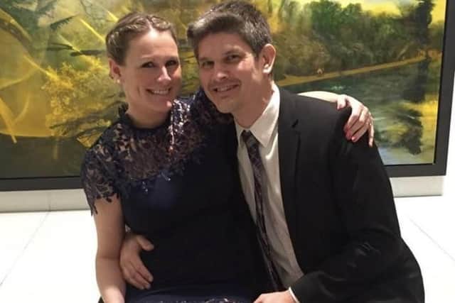 Claire Lomas with husband Dan EMN-211008-172133001