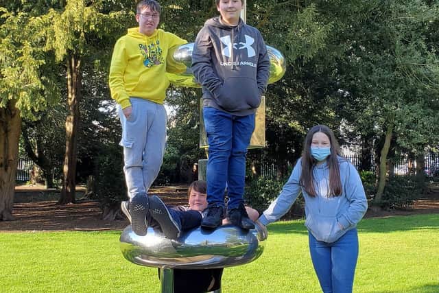 Some of the youngsters involved in the Melton Paint The Town Red youth project EMN-211008-085140001