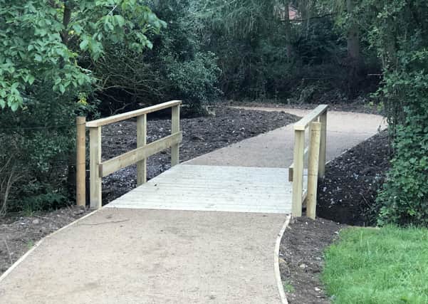 The new footpath leading from the Scholars Grange estate, off Scalford Road to Melton Country Park, which is now available to use EMN-211008-104219001