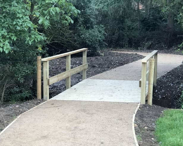 The new footpath leading from the Scholars Grange estate, off Scalford Road to Melton Country Park, which is now available to use EMN-211008-104219001