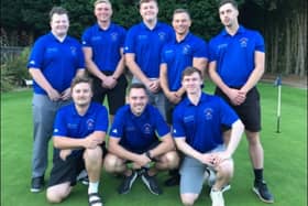 Melton Mowbray's under 35s: David Poolan, Jack Griffin,Jake Mogg ,Sam Pollard, Ben Manship, Olley Doolley, Dale Radford and Joe Kendall.