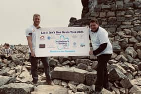 Lee Freer (right) and Jay Rawlins on their fundraising Ben Nevis climb EMN-210817-100357001