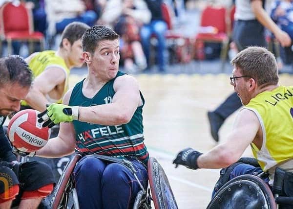 Jamie Stead, who has been doing rehab training at the Get Busy Living Centre at Burrough on the Hill and who is preparing to play for the Team GB wheelchair rugby team at the Toyko Paralympics EMN-210822-172208001
