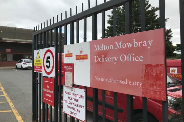 Royal Mail's Melton Mowbray delivery office EMN-210825-124358001