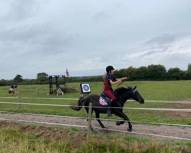 Tilly in action.