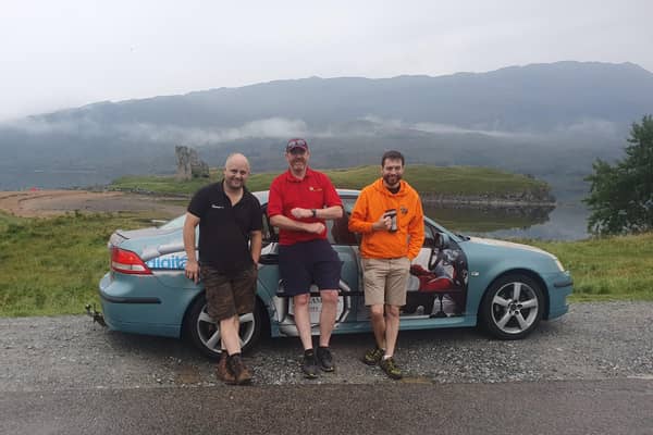 Members of Melton Mowbray Round Table who took part in the charity rally in the north of England and Scotland EMN-210914-095139001