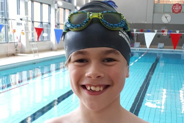 Melton schoolboy Austin Hunt who is raising money for Pet Blood Bank UK by swimming 10 miles in 30 days EMN-210915-121822001