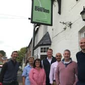 Some of the local people working on, and supporting, the compulsory purchase of The Bell Inn at Frisby on the Wreake EMN-210913-124939001