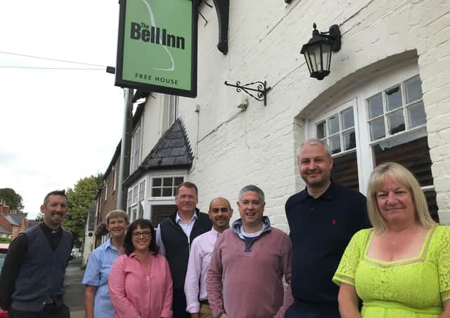 Some of the local people working on, and supporting, the compulsory purchase of The Bell Inn at Frisby on the Wreake EMN-210913-124939001