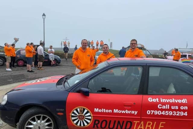 Members of Melton Mowbray Round Table who took part in the charity rally in the north of England and Scotland EMN-210914-095151001