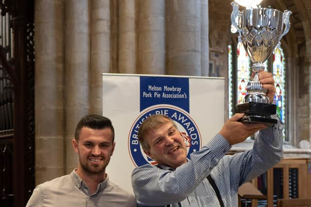 Bowring Butchers celebrate winning Supreme Champion at the 2021 British Pie Awards at Melton EMN-210917-170505001
