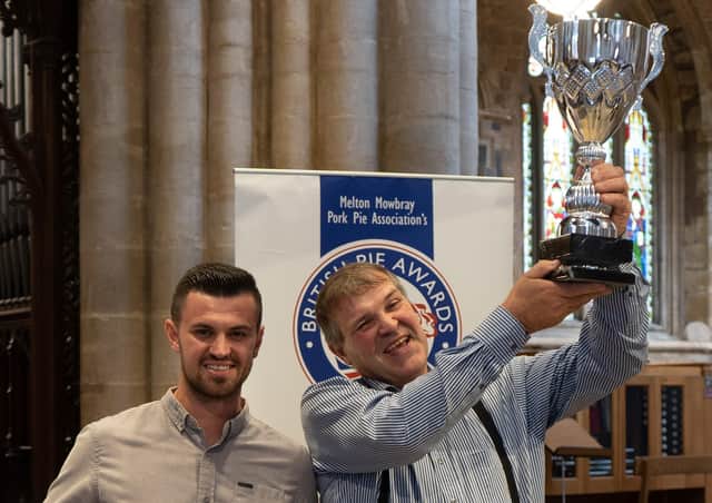 Bowring Butchers celebrate winning Supreme Champion at the 2021 British Pie Awards at Melton EMN-210917-170505001