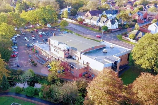 An aerial view of Waterfield Leisure Centre in Melton
PHOTO Mark @ Aerialview360 EMN-210924-101216001